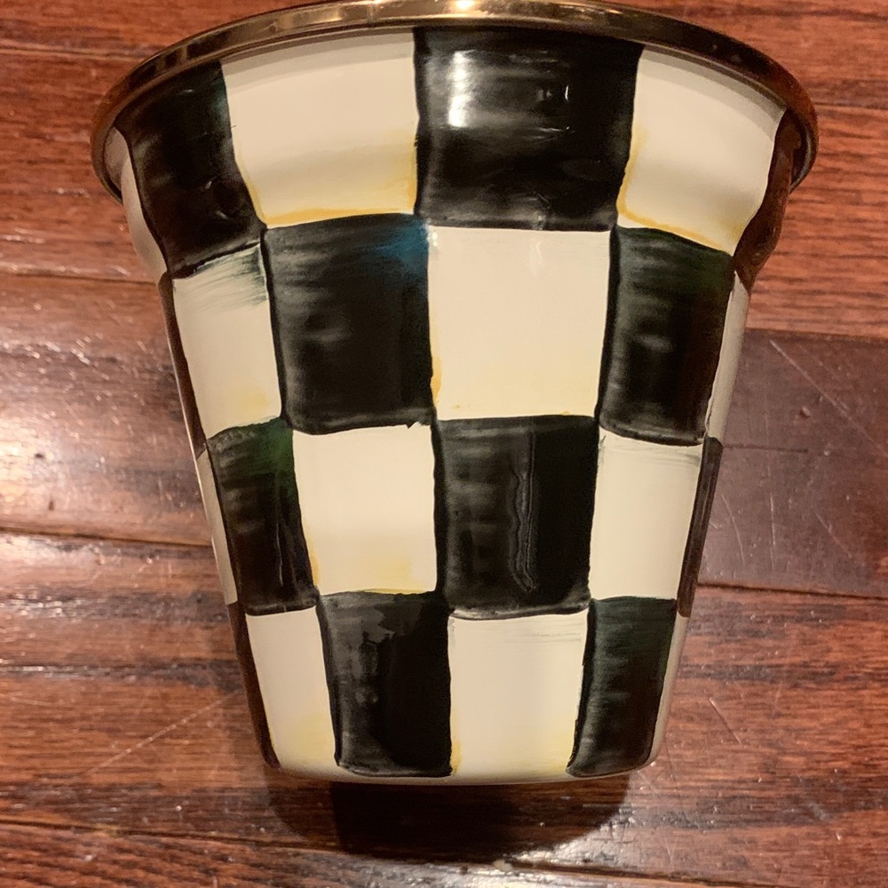 MacKenzie-Childs Courtly Check Herb Pot